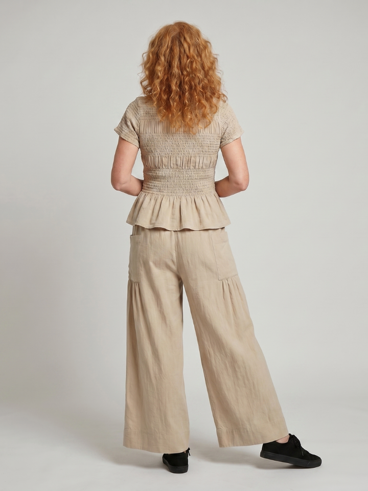 Eirenne | Haut à détails peplum et pantalon large