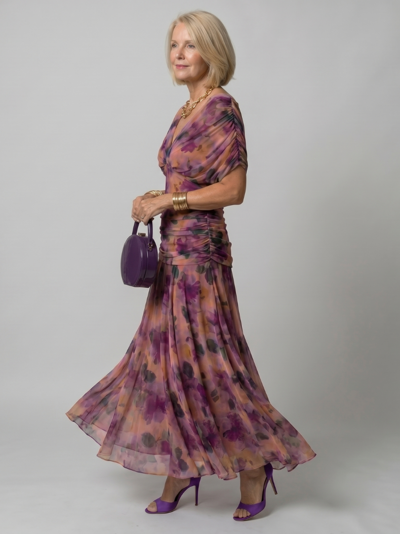 Calen | Robe Midi à Épaules Dégagées