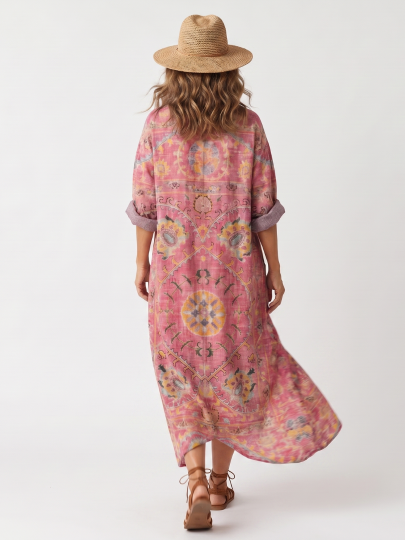 Tilda | Robe Midi Relaxed à Imprimé Abstrait