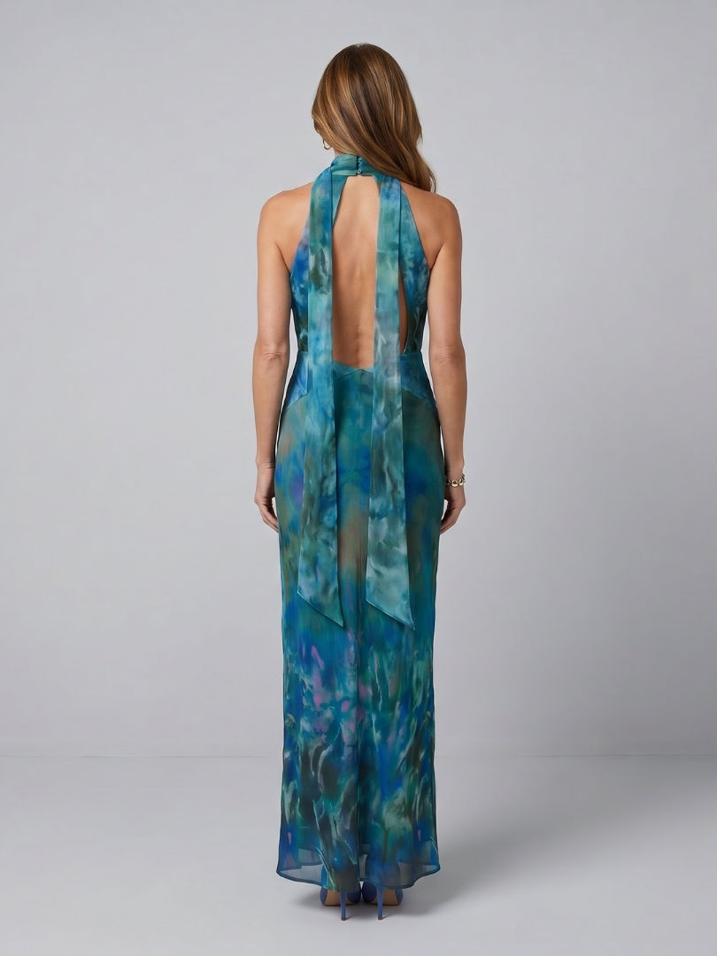 Juniper | Robe Maxi Sans Manches à Col Halter avec Ouverture