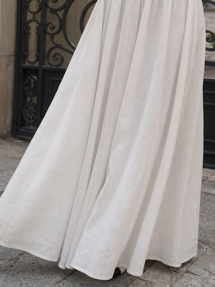 Jeven | Robe midi à bretelles halter sans manches avec corsage ajusté