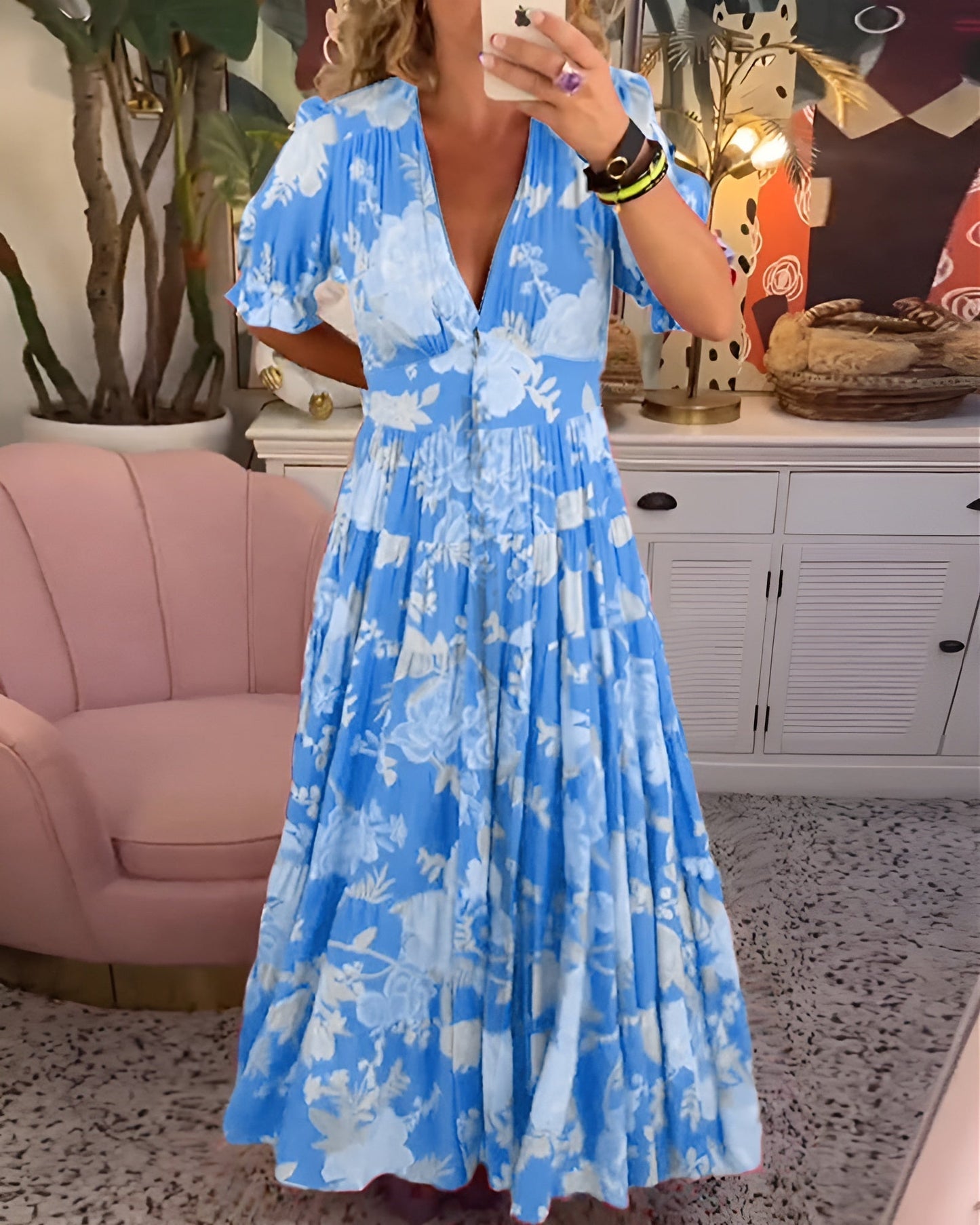 Caterina™ | Robe Longue Fleurie