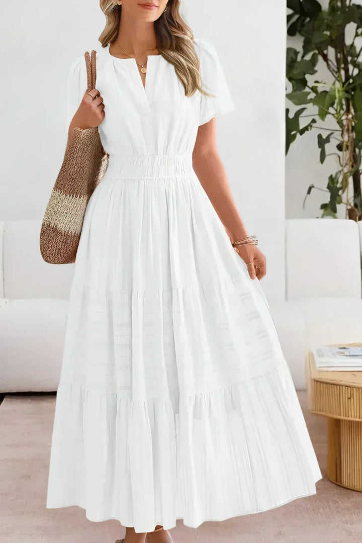 Emma | Robe maxi avec taille froncée