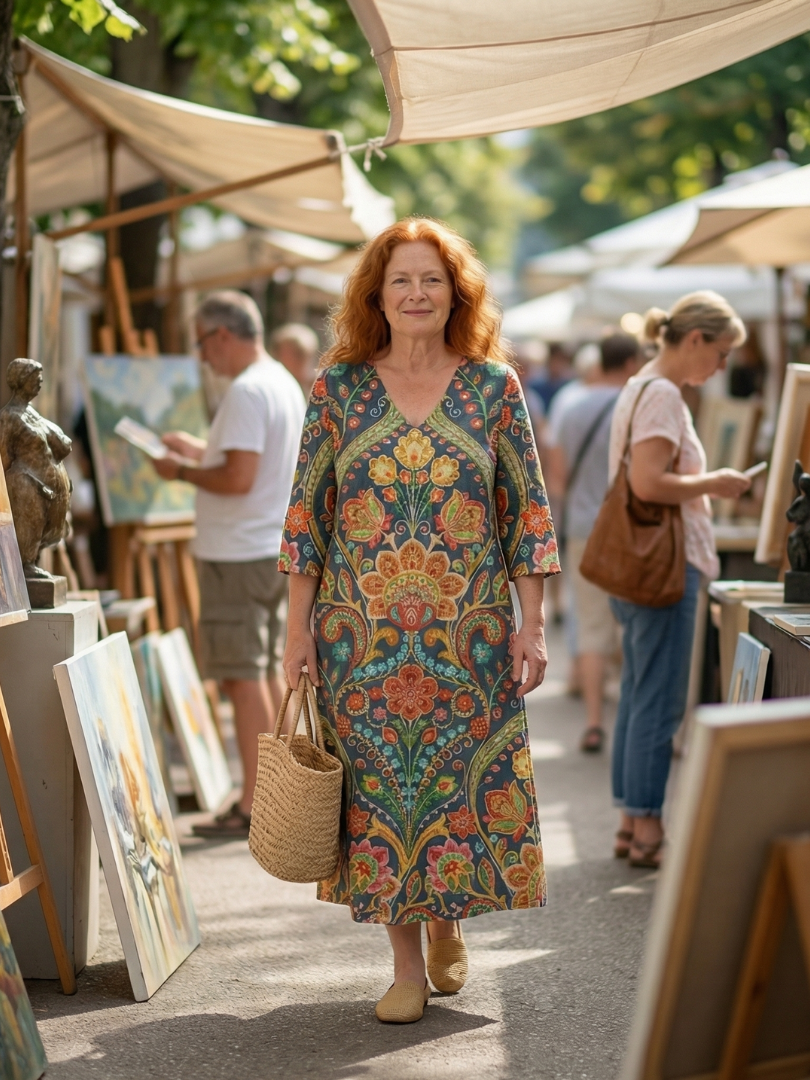 Lara | Robe Midi Jardin Facile