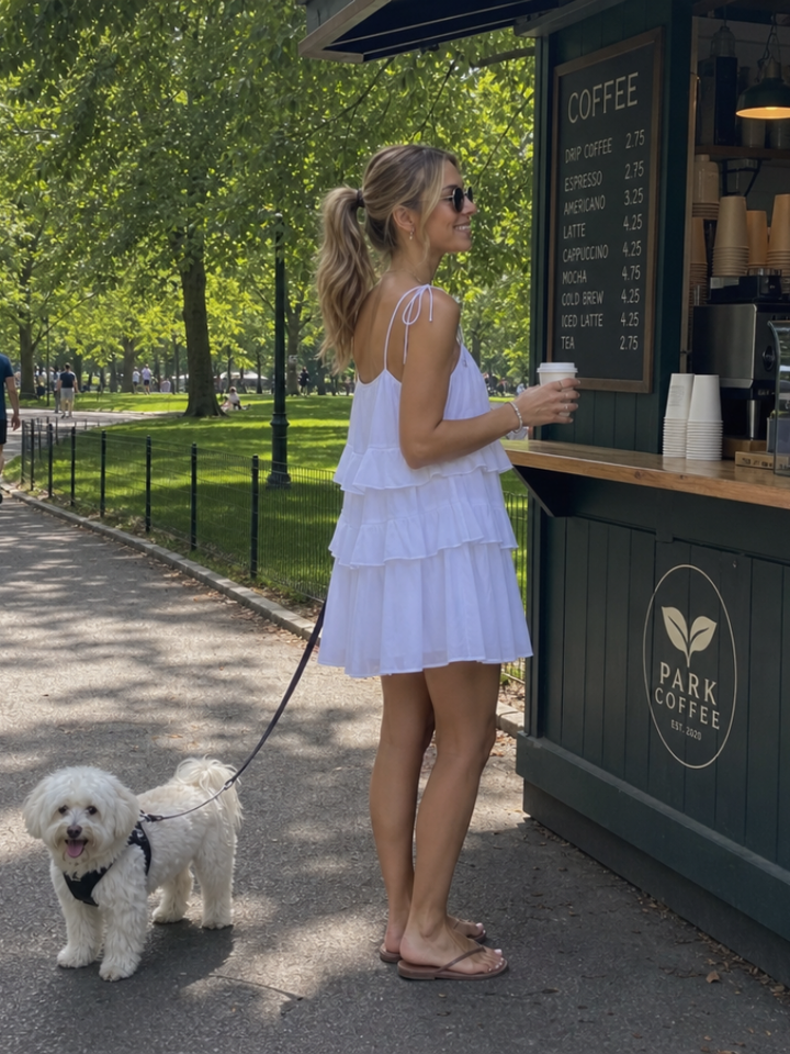Sowan | Robe Mini à Volants et Coupe Détendue