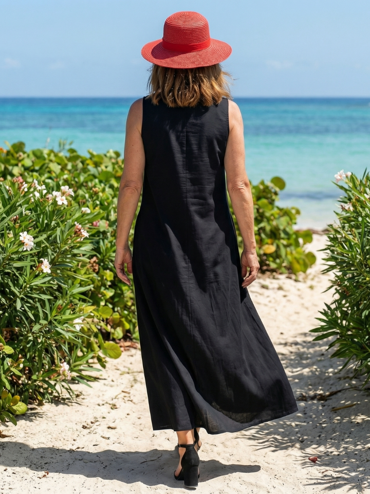Cylia | Robe Maxi Rose Douce