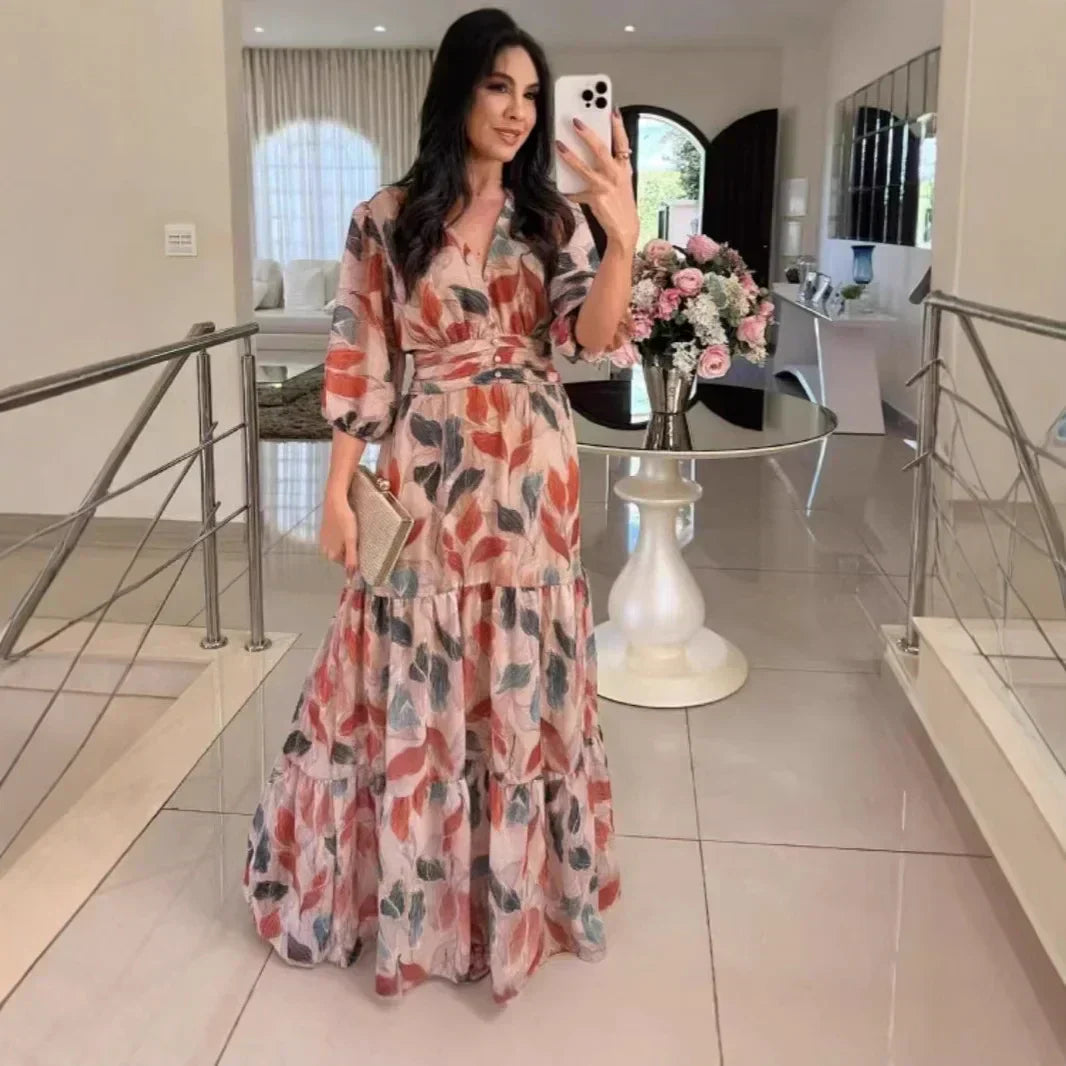 Claudia™ | Robe Longue Fleurie
