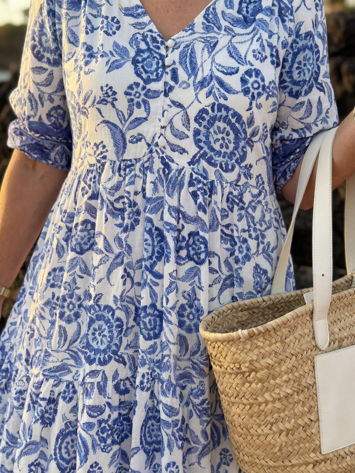 Nalani | Robe Midi en Porcelaine