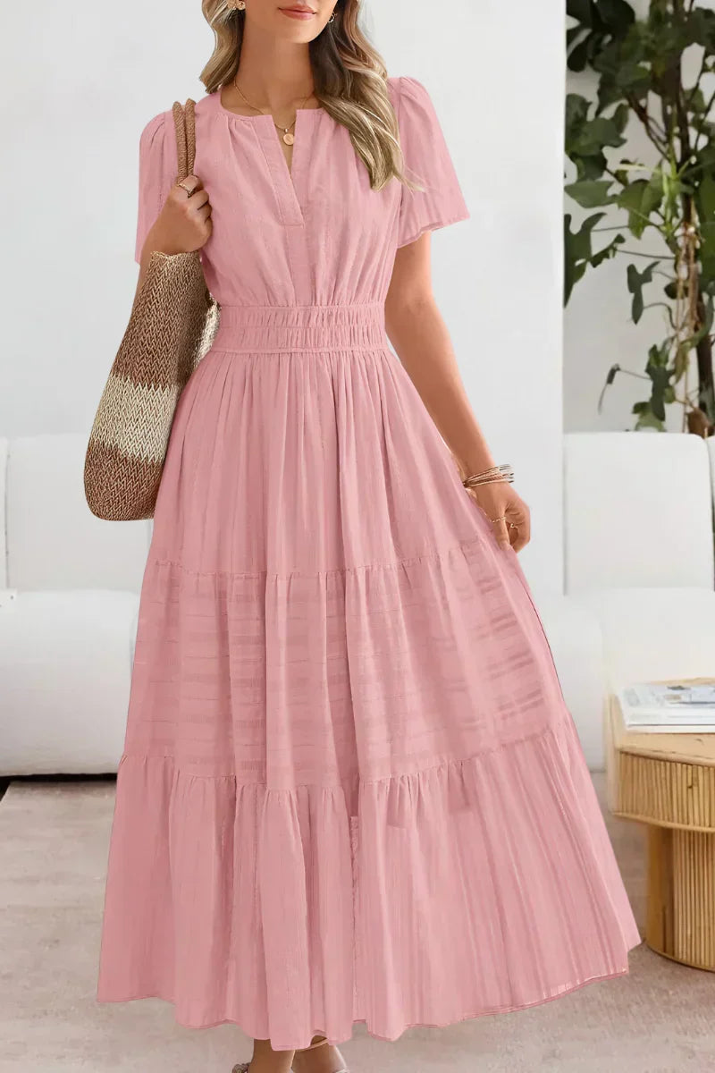Emma | Robe maxi avec taille froncée