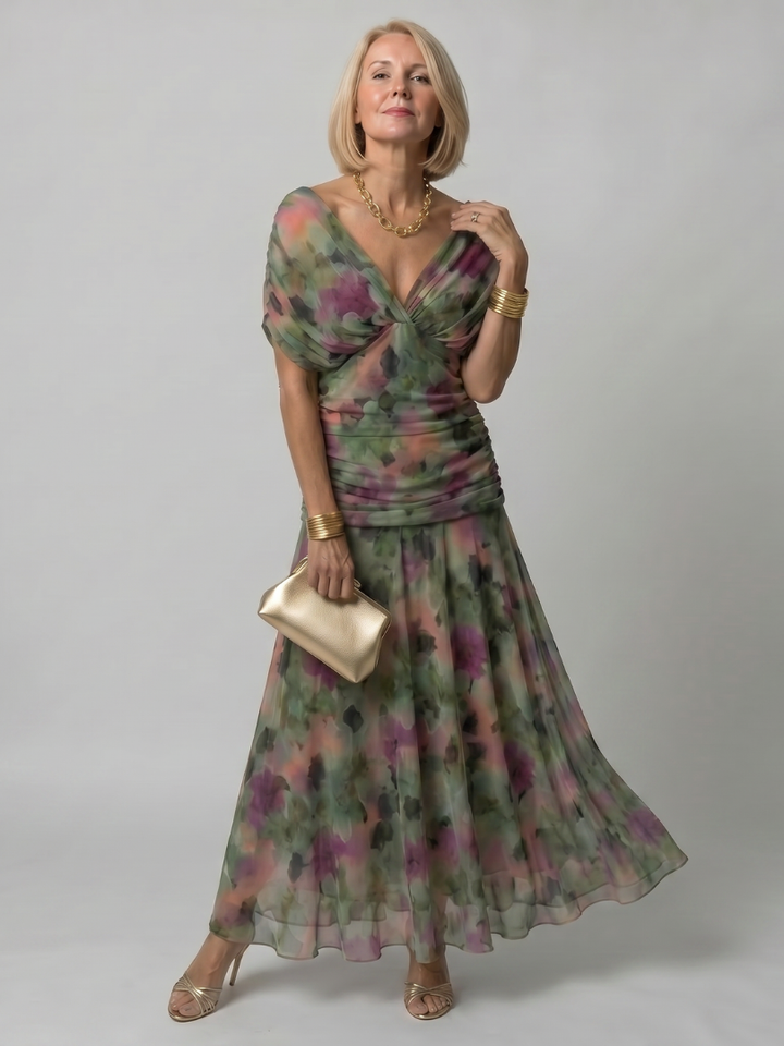 Calen | Robe Midi à Épaules Dégagées