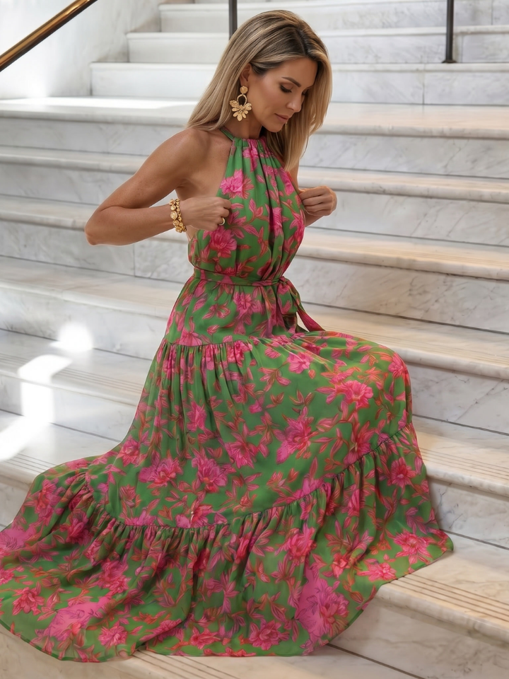 Rowen | Robe Midi Décolleté Drapé
