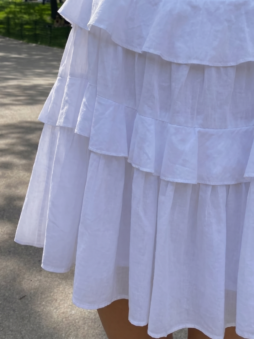 Sowan | Robe Mini à Volants et Coupe Détendue
