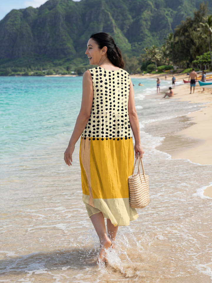 Hugo | Robe Midi à Pois de Jardin