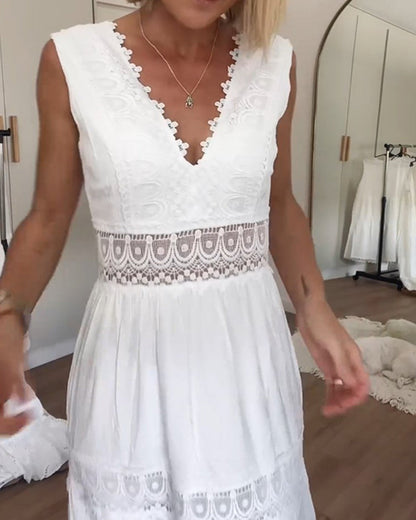 Alyssa™ | Robe Midi Dentelle