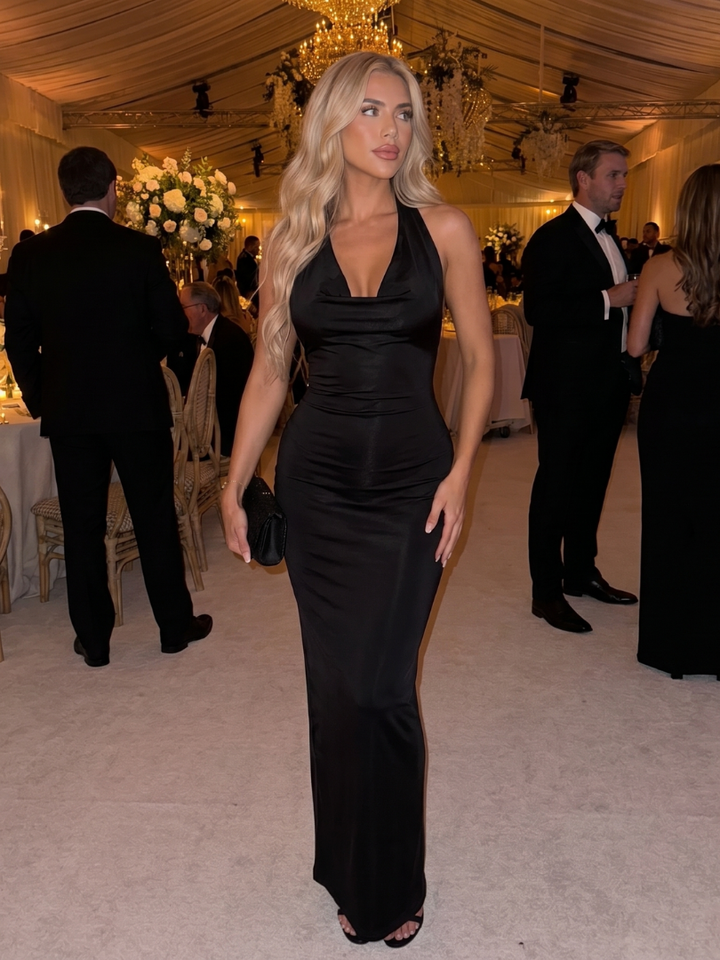 Neverine | Robe Midi Silhouette Ajustée à Encolure Halter