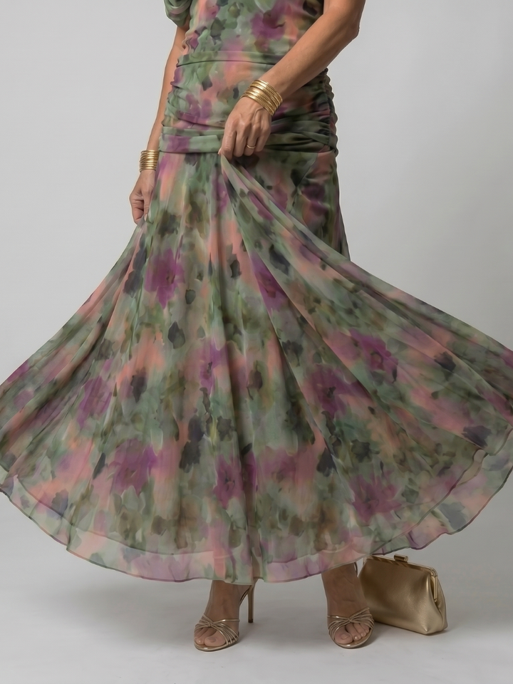 Calen | Robe Midi à Épaules Dégagées