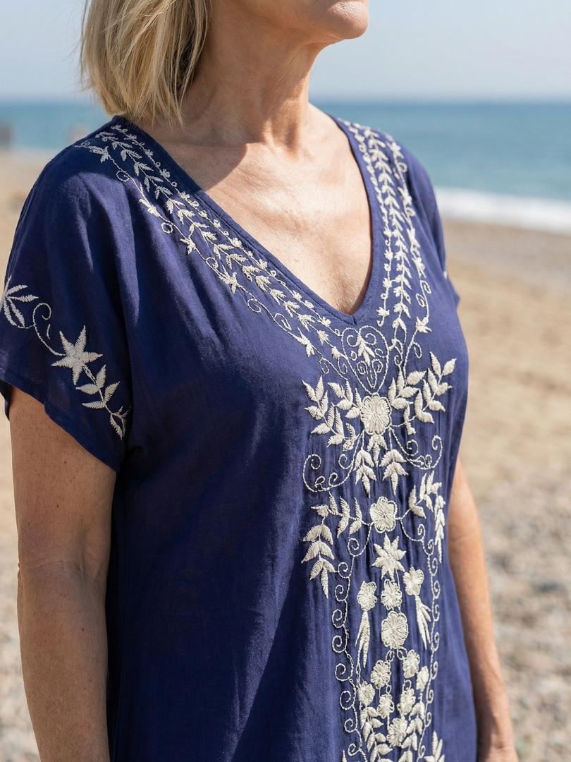 Elyra | Robe Midi Drapée Légère