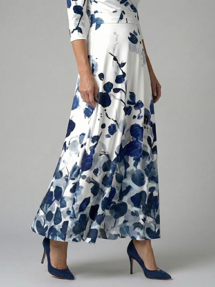 Celine | Robe Midi Croisée à Col Wrap