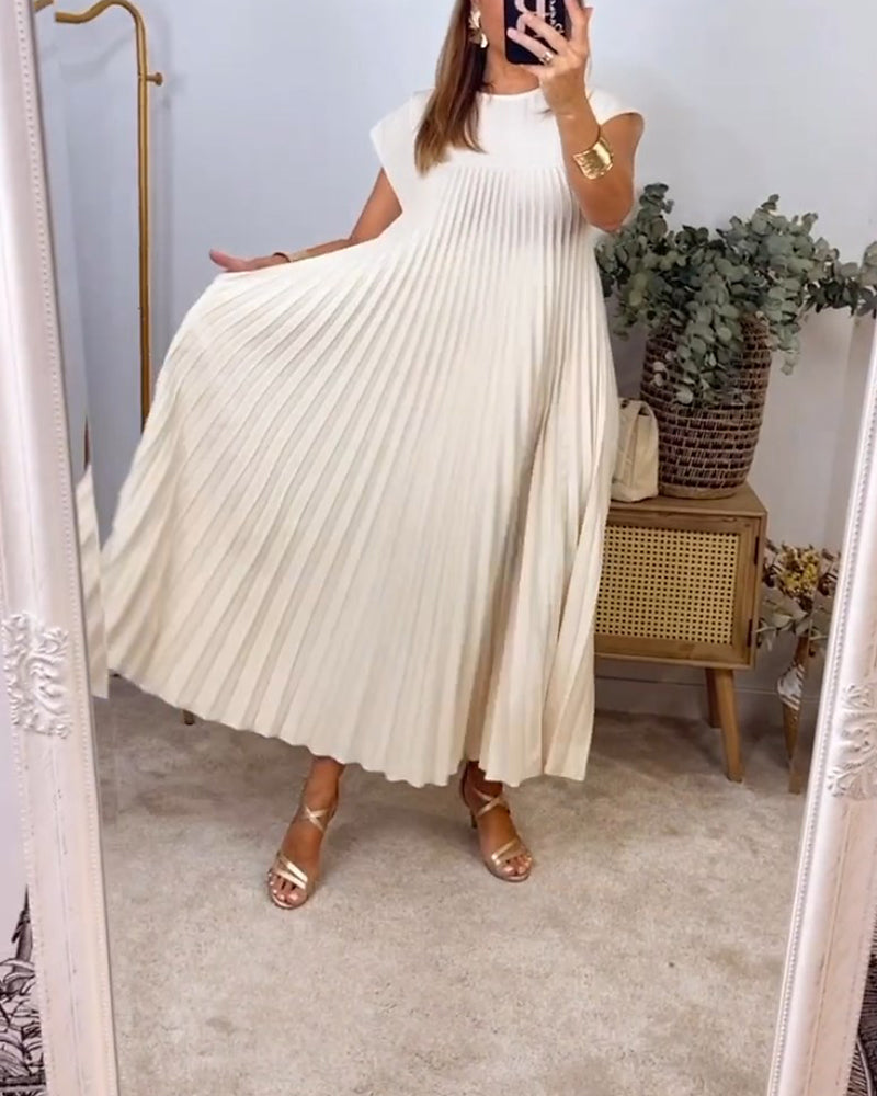 Mathilde™ | Robe Maxi Plissée