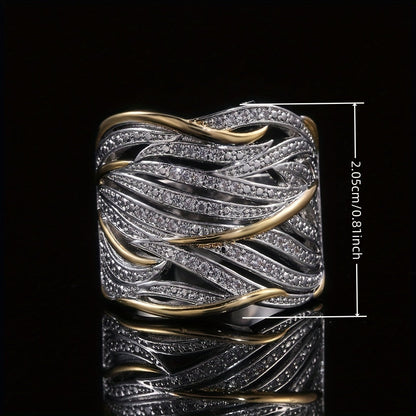 Bague torsadée élégante à plusieurs couches