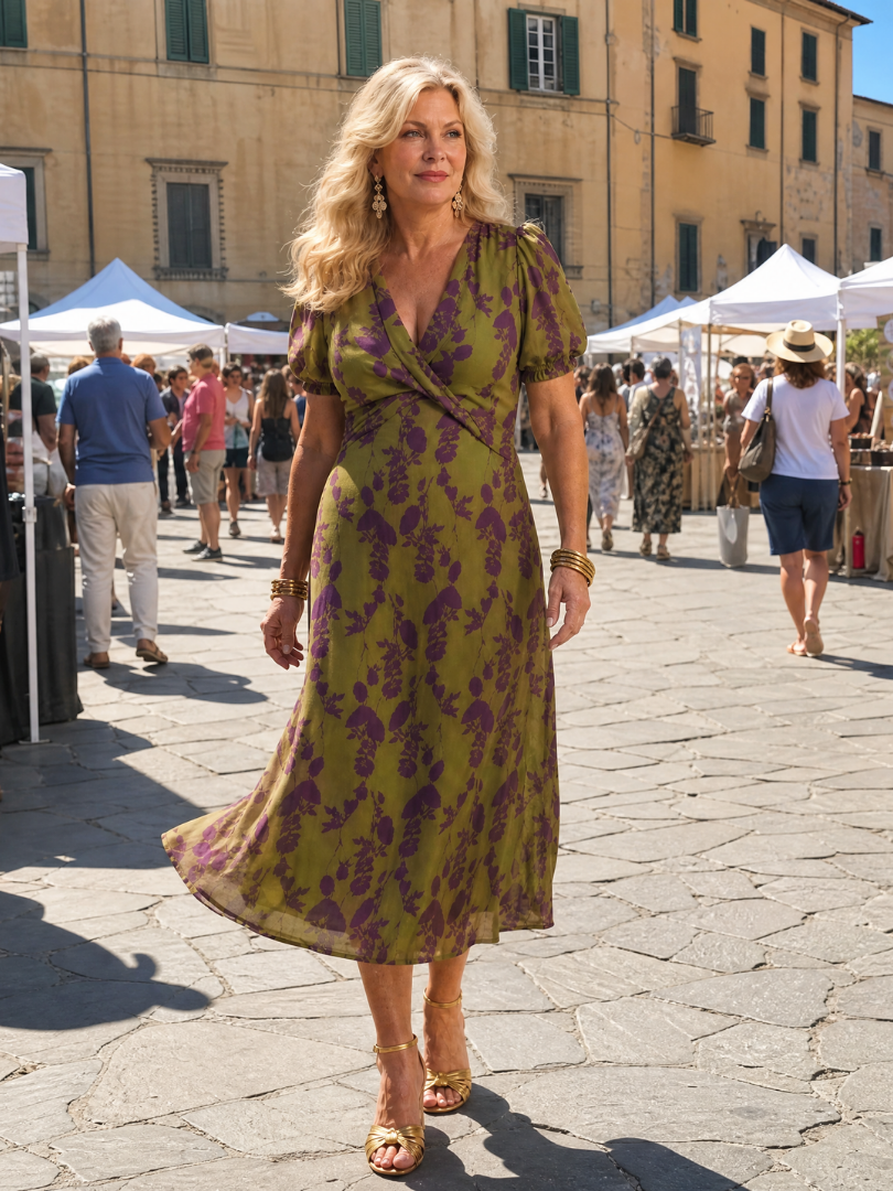 Virel | Robe Midi Florale Décontractée