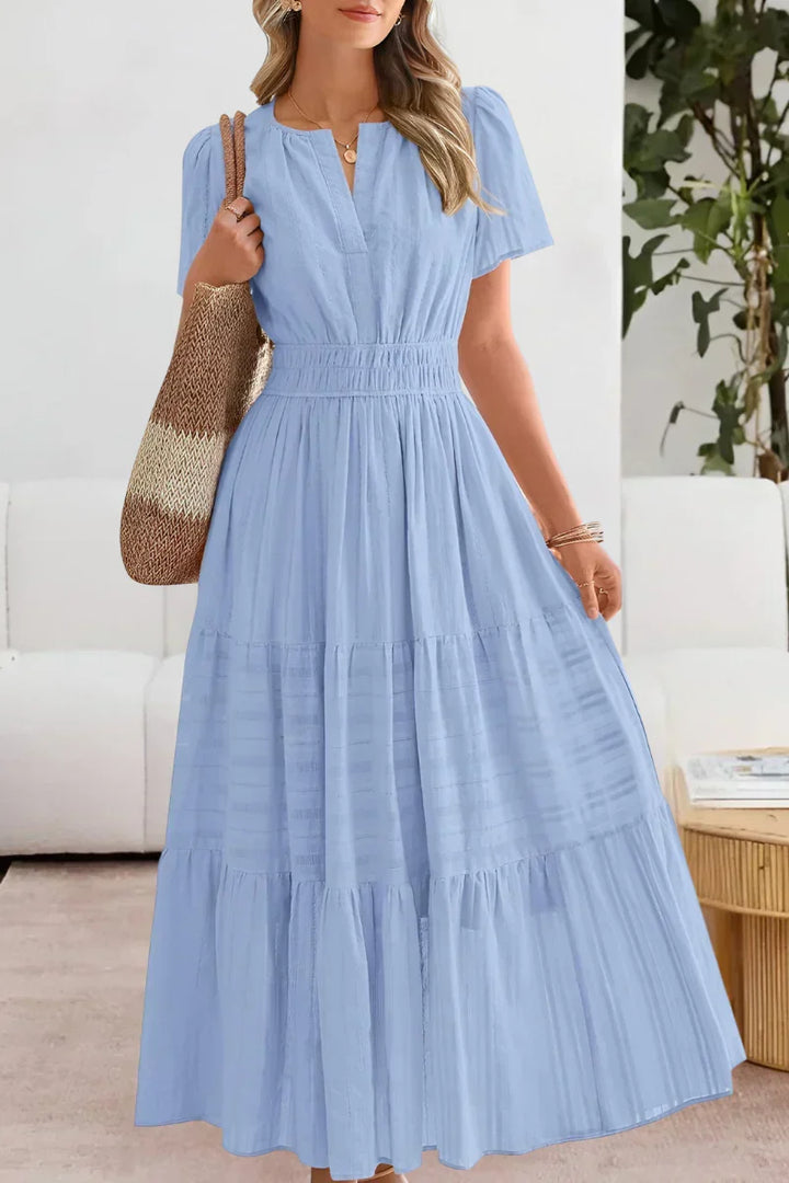 Emma | Robe maxi avec taille froncée