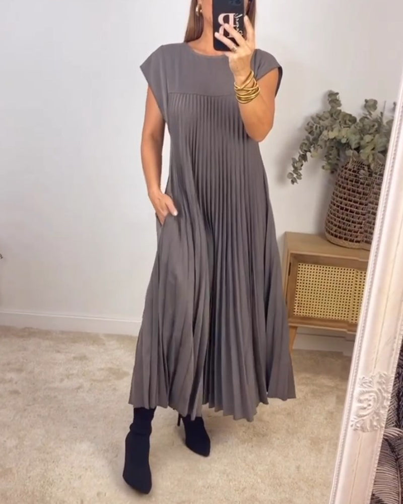 Mathilde™ | Robe Maxi Plissée