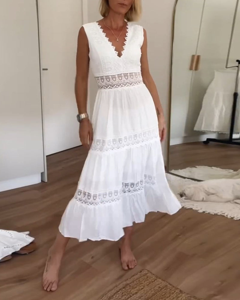 Alyssa™ | Robe Midi Dentelle