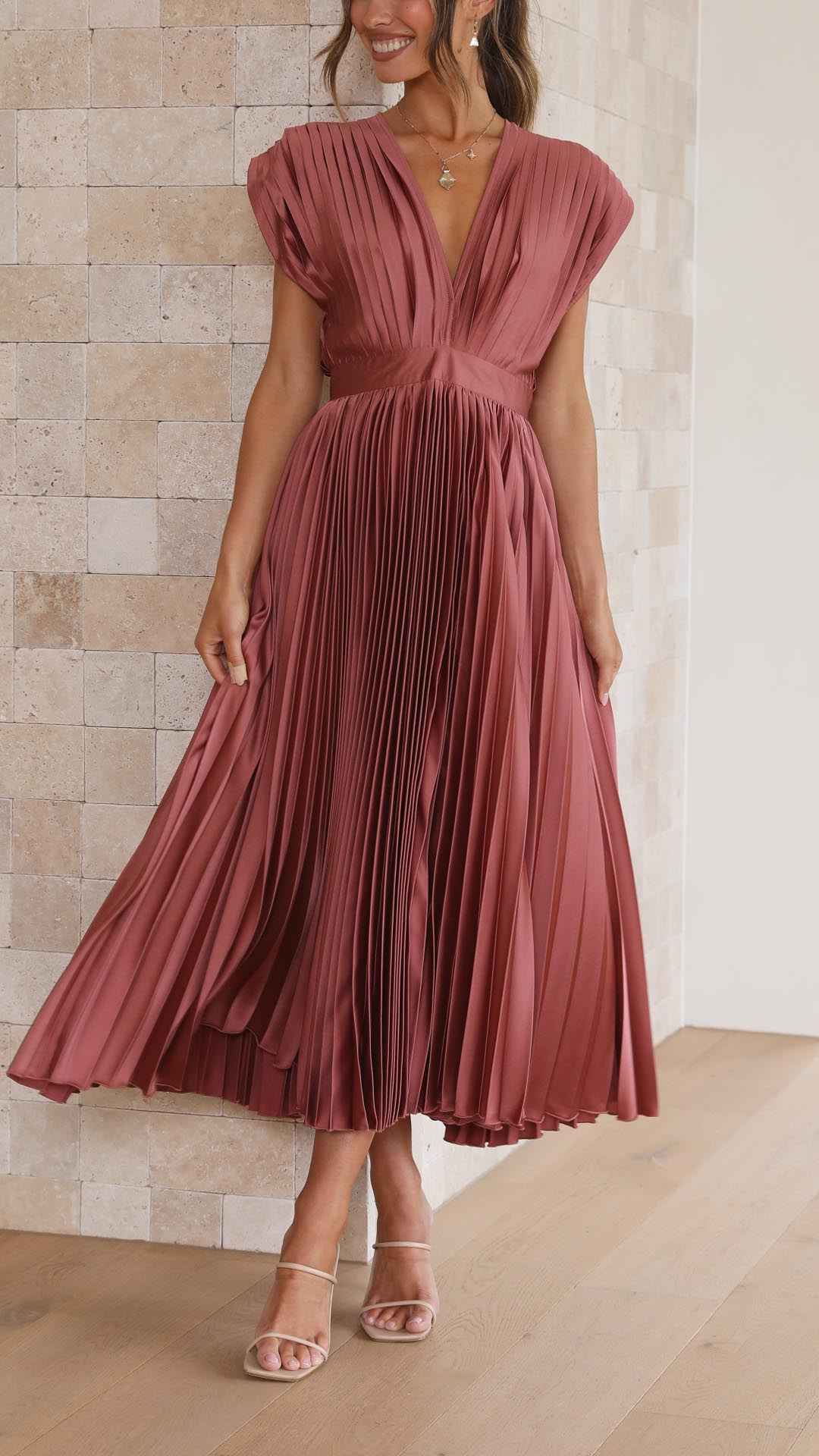 Alexis™ | Robe Longue Femme Plissée.