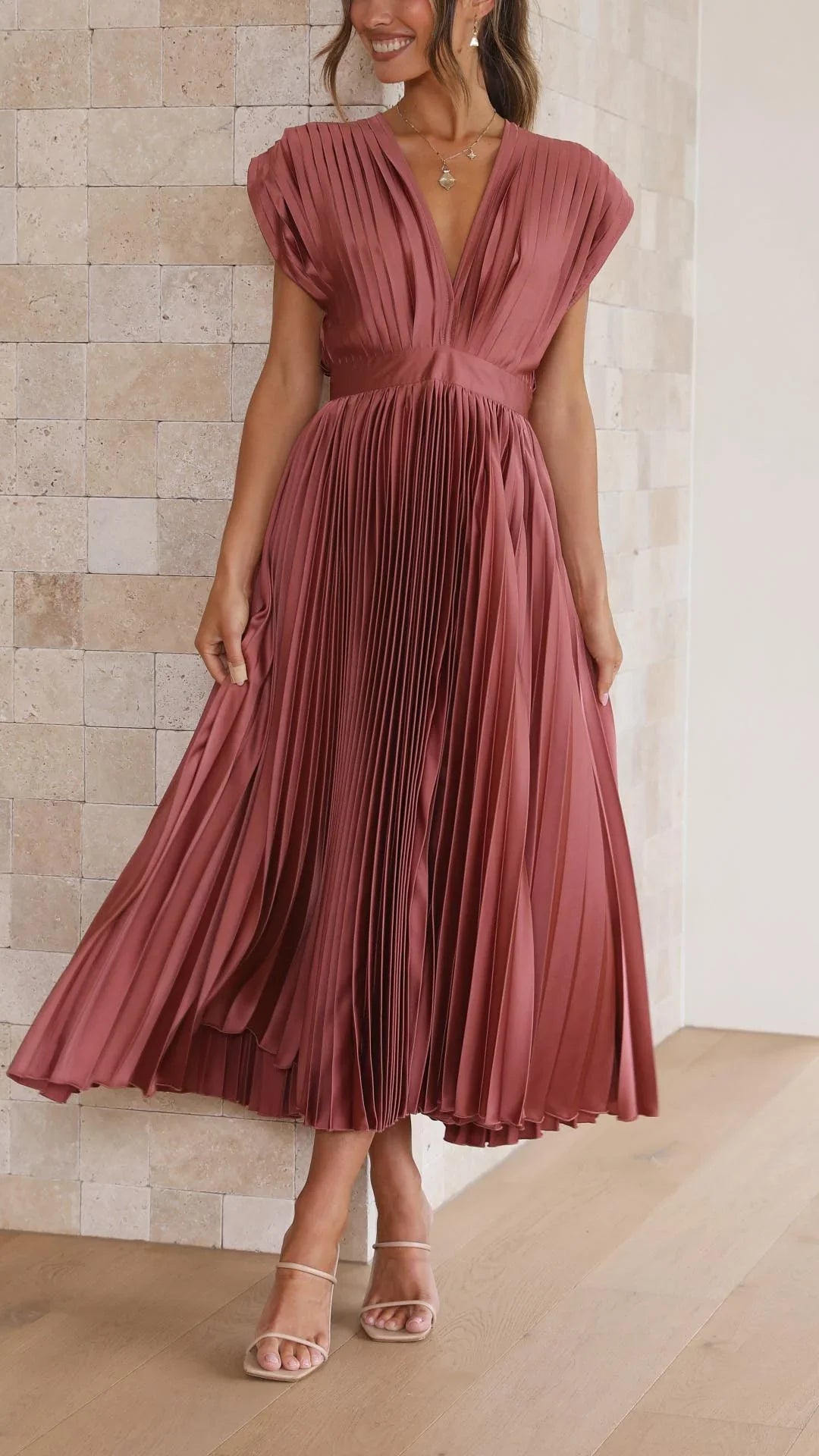 Alexis™ | Robe Longue Femme Plissée.