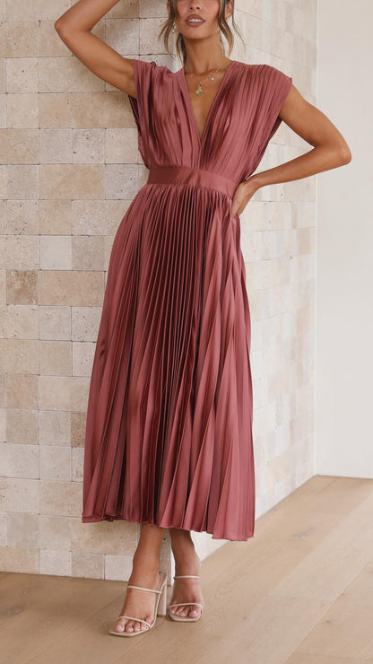 Alexis™ | Robe Longue Femme Plissée.
