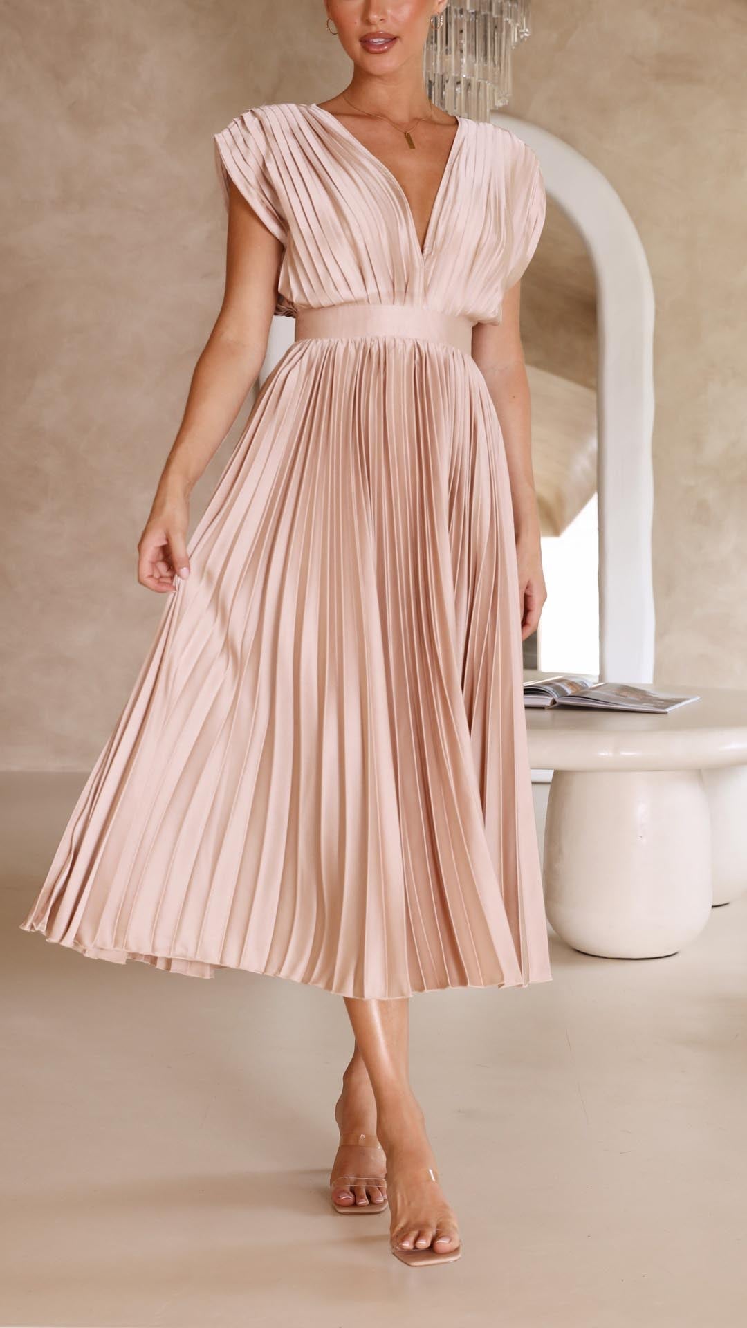 Alexis™ | Robe Longue Femme Plissée.