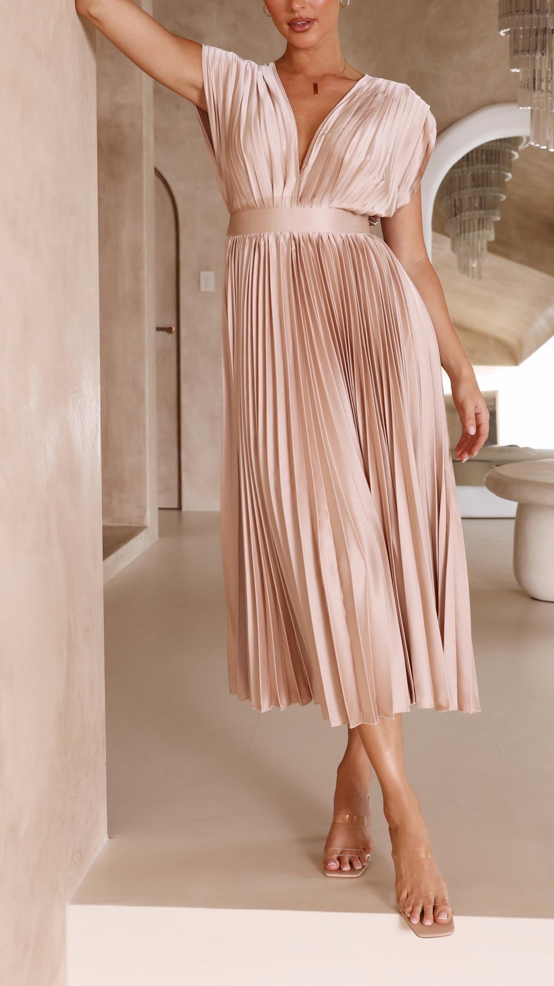 Alexis™ | Robe Longue Femme Plissée.
