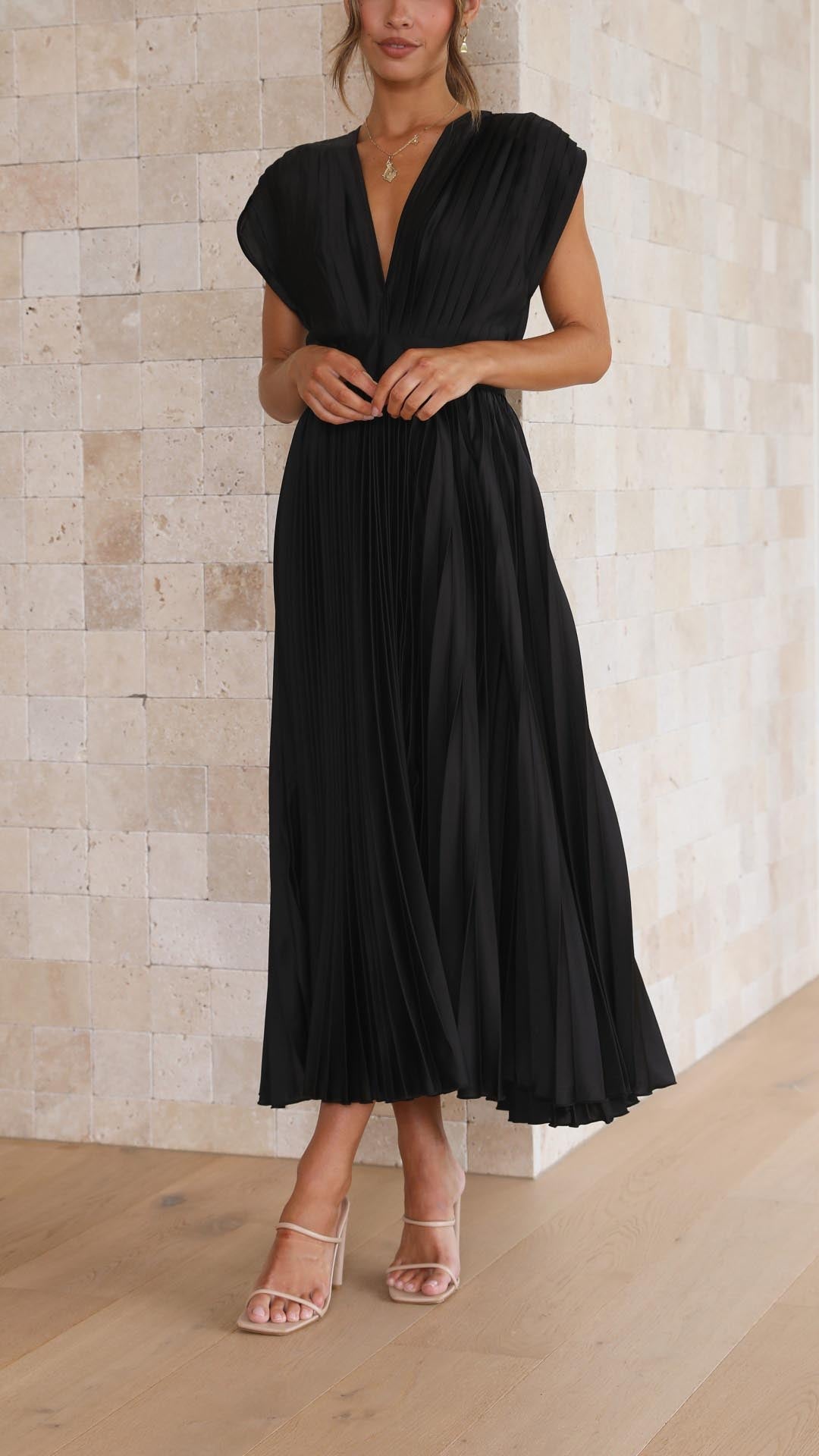 Alexis™ | Robe Longue Femme Plissée.