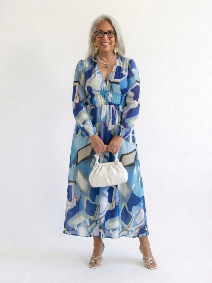 Althea | Robe Maxi Fleurie à Manches Longues