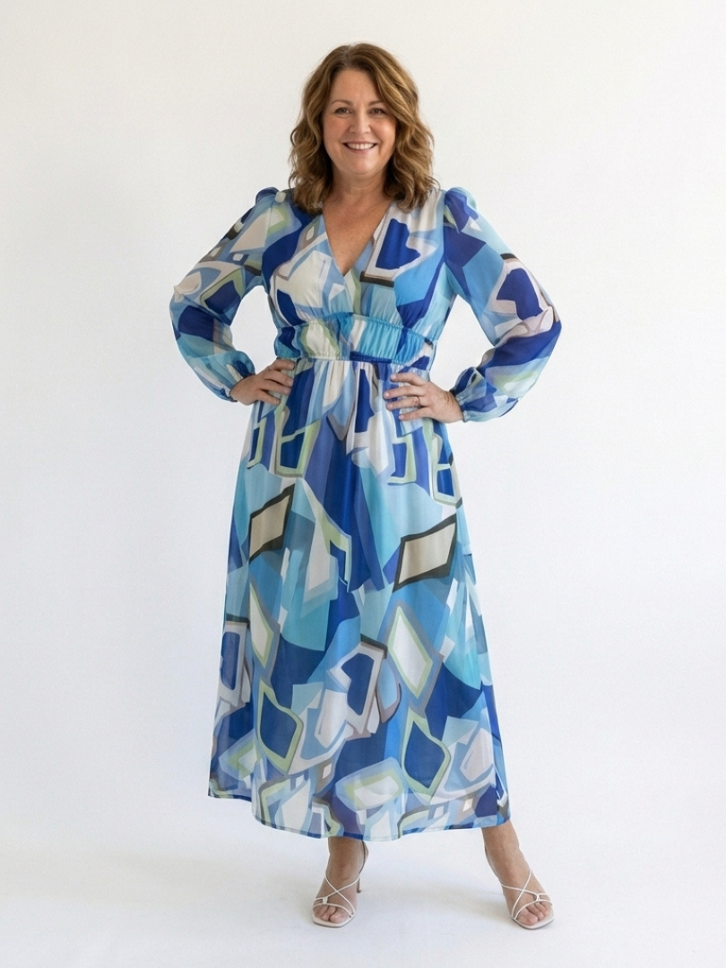 Althea | Robe Maxi Fleurie à Manches Longues