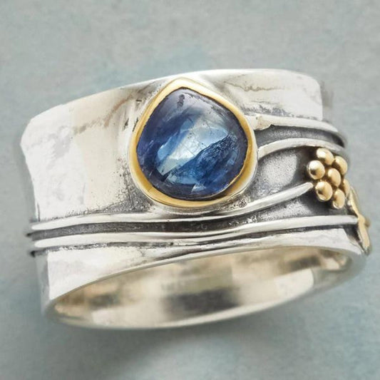 Bague de méditation en pierre précieuse bohémienne