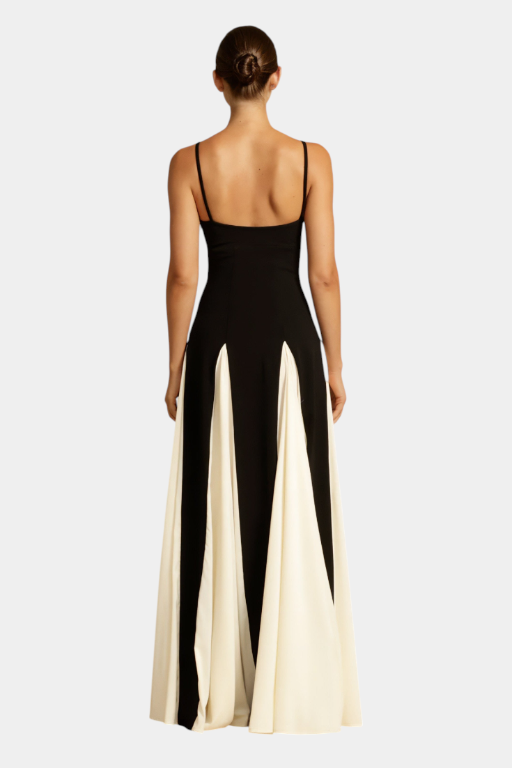 Catalina™ | Robe Longue Maxi Bicolore à Bretelles Fines