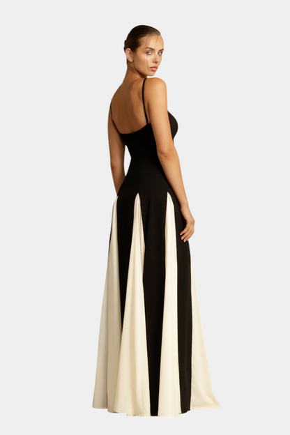 Catalina™ | Robe Longue Maxi Bicolore à Bretelles Fines