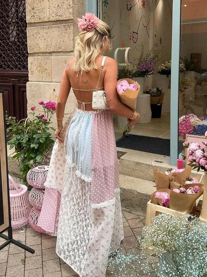 Céleste™ | Robe Longue Patchwork Été Maxi