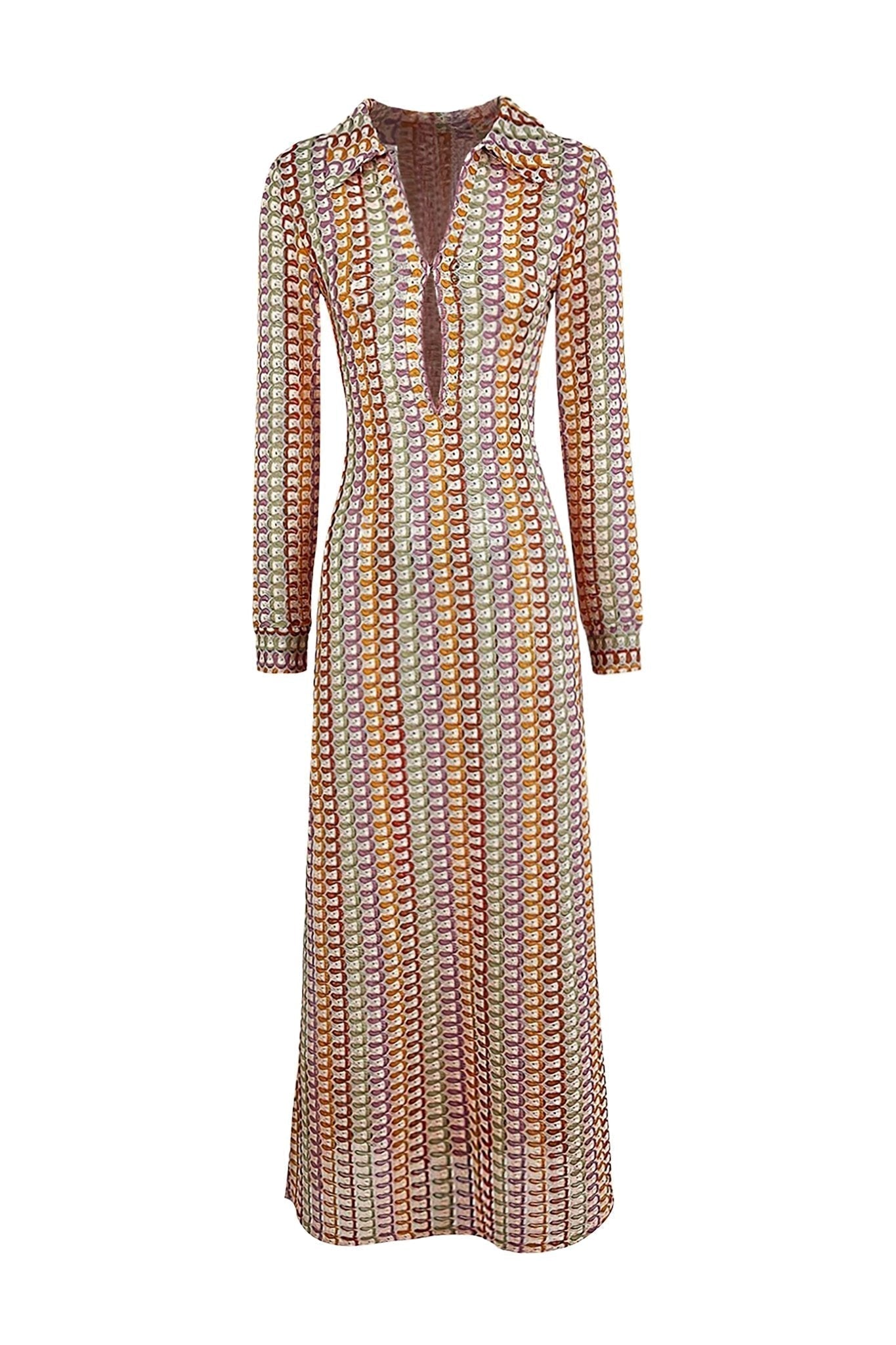 Dawn™ | Robe Maxi en Crochet à Col V