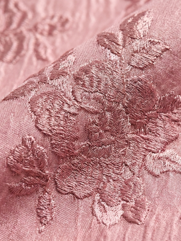 Xanthea | Robe Chemise Maxi à Manches Courtes avec Ceinture Florale Texturée