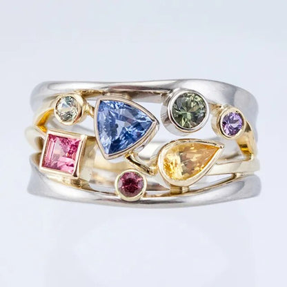 Bague Vintage Bunter Zirkonia
