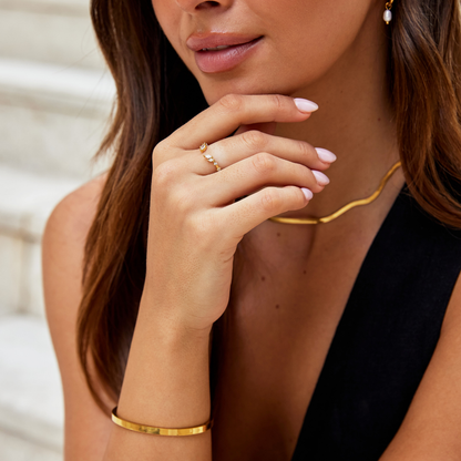 Frieden - Bague en Or Cristal