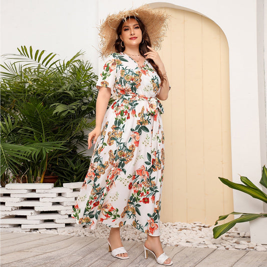 Mia™ | Robe Longue Fleurie Coupe Flatteuse