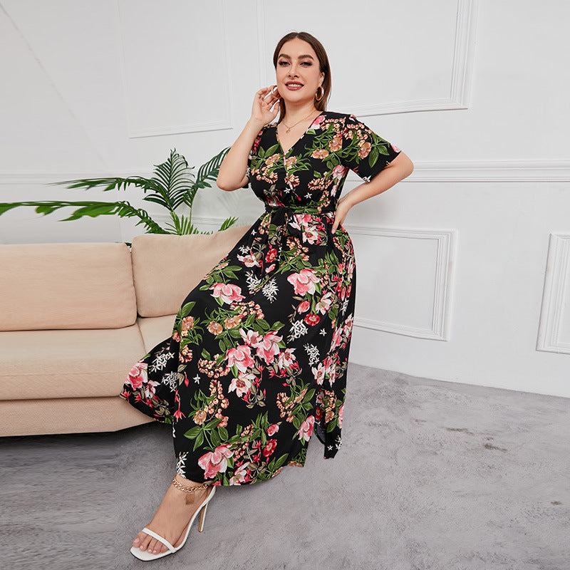 Mia™ | Robe Longue Fleurie Coupe Flatteuse