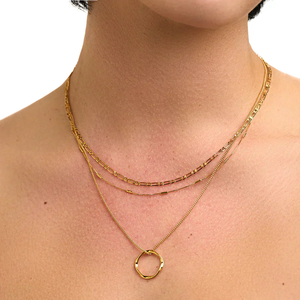 Collier à Trois Rangées Open Circle
