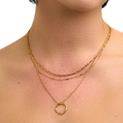 Collier à Trois Rangées Open Circle