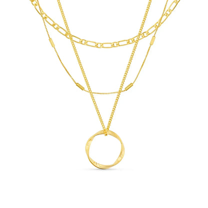Collier à Trois Rangées Open Circle