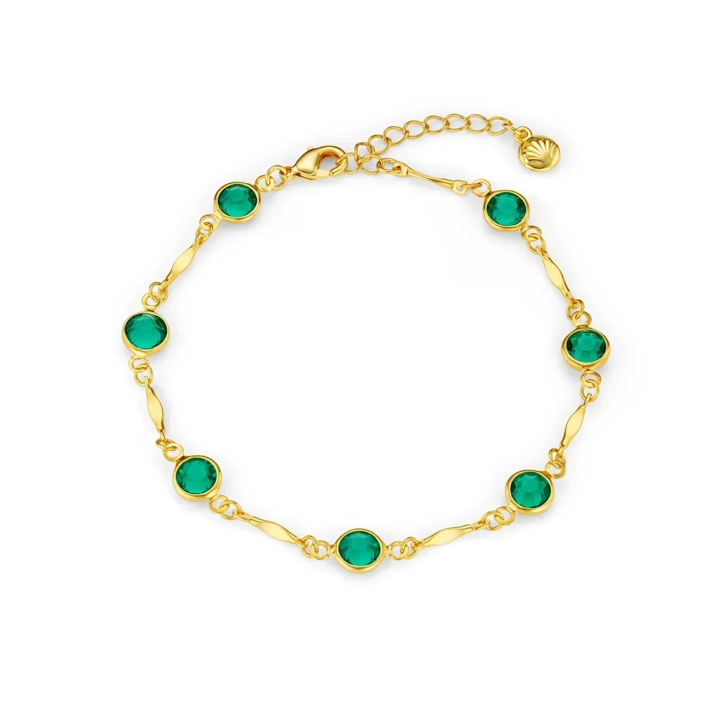 Bracelet Chaîne Émeraude
